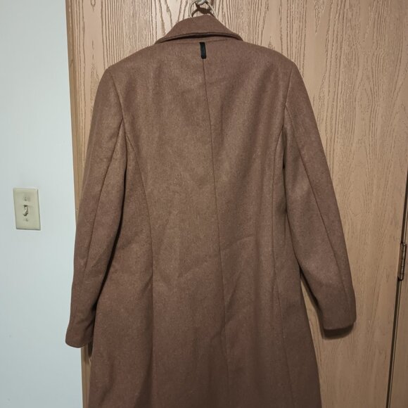 NEW DKNY Women's Faux Wool Notched Lapel Fully Lined Fashion Coat Camel Medium - Picture 8 of 9